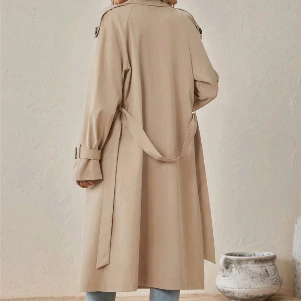 Double Breasted Belted Trench Coat - Picture 6 of 6